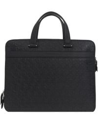 Ferragamo - Logo Leather Briefcase - Lyst