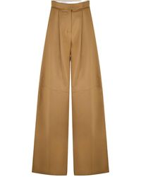 Max Mara - High-Waisted Wide-Leg Casual Trousers - Lyst