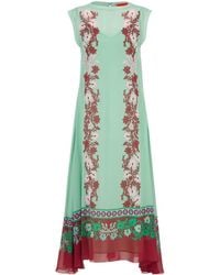 La DoubleJ - Floral Silk Midi Dress - Lyst