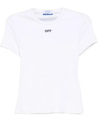 Off-White c/o Virgil Abloh - Off Stamp Ribbed T-Shirt - Lyst
