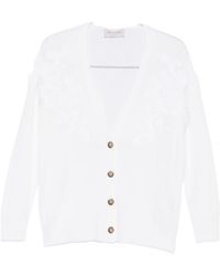 ERMANNO FIRENZE - Floral Embroidered Cardigan - Lyst