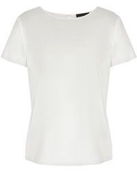 Emporio Armani - Crewenck Lightweight Satin T-Shirt - Lyst