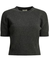 KHAITE - Golden Short-Sleeve Knitted Jumper - Lyst