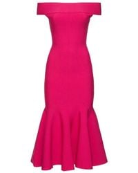 Roland Mouret - Strapless Knitted Mid-Length Dress - Lyst