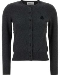 Isabel Marant - Isabel Marant Étoile Logo-Embroidered Knitted Cardigan - Lyst