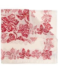DSquared² - Floral-Print Silk Scarf - Lyst