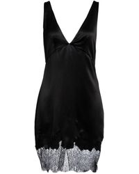 Saint Laurent - Solid Color Lace Camisole Dress - Lyst