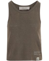 Golden Goose - Mara Text-Print Crewneck Tank Top - Lyst