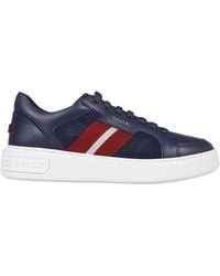 Bally - Stripe Detailed Lace-Up Sneakers - Lyst