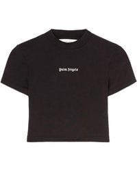 Palm Angels - Logo Embroidered Short-Sleeved T-Shirt - Lyst