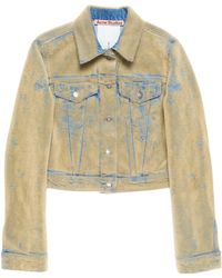 Acne Studios - Textured Denim Jacket - Lyst