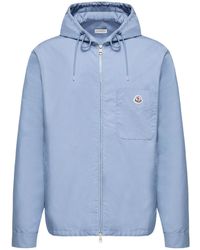 Moncler - Cotton Blend Poplin Shirt Jacket - Lyst