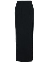 Alessandra Rich - Side Slit Long Skirt - Lyst