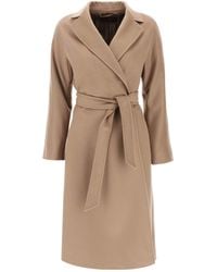 Max Mara - Studio Belted Long-Sleeved Coat - Lyst