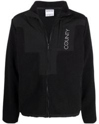 Marcelo Burlon - County Of Milan Logo Embroidered Zip-Up Jacket - Lyst