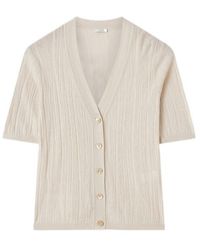 JOSEPH - Ribbed Short-Sleeve Cardigan - Lyst