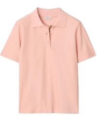 Burberry - Ekd Embroidered Short Sleeved Polo Shirt - Lyst