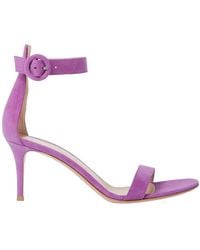 Gianvito Rossi - Open-Toed Buckles High-Heeled Sandals - Lyst