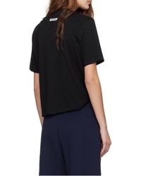 MSGM - Twist Detailed Crewneck T-Shirt - Lyst