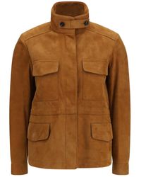 Loro Piana - Long-Sleeve Leather Jacket - Lyst