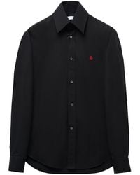 McQueen - Long Sleeved Skull Embroidered Shirt - Lyst