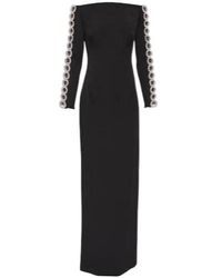 Safiyaa - Maimie Crystal-Embellished Crepe Dress - Lyst