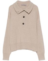 D.exterior - Button-Down Polo-Collar Sweater - Lyst