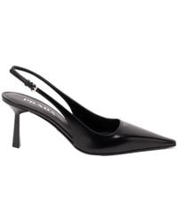 Prada - Pointed-Toe Slingback Heeled Pumps - Lyst