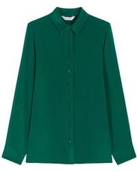 Max Mara - Stretch Silk Cady Shirt - Lyst