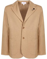 Lardini - Herringbone Knit Two-Button Jacket - Lyst