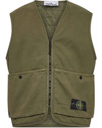 Stone Island - Oversized Logo Patch Vest - Lyst