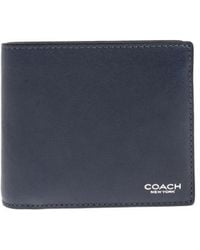 COACH - Logo-Print Leather Wallet - Lyst