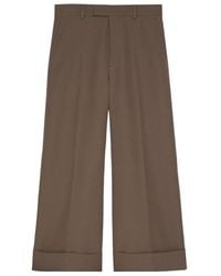Gucci - Wool Gabardine Trousers - Lyst