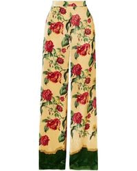 Valentino - Floral Pattern Casual Pants - Lyst