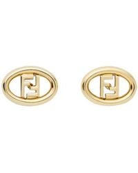 Fendi - Orbit Stud Earrings - Lyst