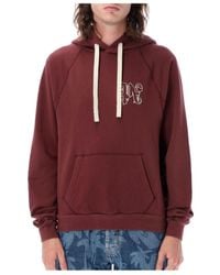 Palm Angels - Pa Monogram Embroidered Drawstring Hoodie - Lyst