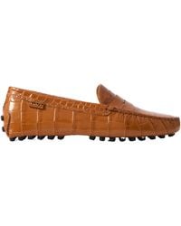 Tod's - Round Head Loafer Shoes - Lyst