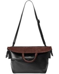 Loewe - Logo Print Shoulder Bag - Lyst