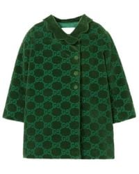 Gucci - Baby Gg Cotton Velvet Coat - Lyst