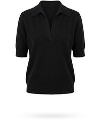 KHAITE - Jo Knitted Polo Top - Lyst