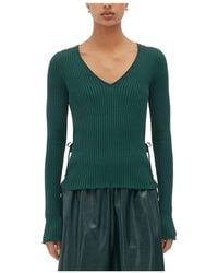 Bottega Veneta - V-Neck Ribbed Jumper - Lyst