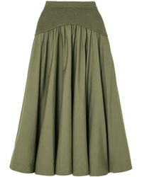 Jonathan Simkhai - Knitted-Panel Midi Skirt - Lyst