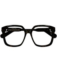 Chloé - Chloé Eyewear Square-Frame Logo-Engraved Glasses - Lyst