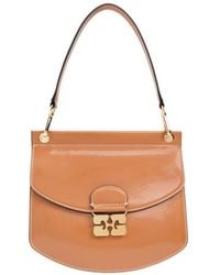 Ganni - Logo Plaque Small Shoulder Bag - Lyst