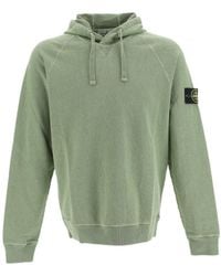 Stone Island - Compass Patch-Detail Hoodie - Lyst