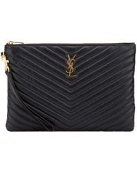 Saint Laurent - Cassandre Matelassé Quilted Zipped Pouch - Lyst