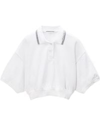Alexander Wang - Cropped Cinched Cotton Polo - Lyst