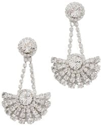 Jennifer Behr - Rhodium-Plated Crystal Earrings - Lyst
