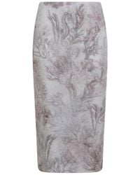 Max Mara - Mxsultimo Printed Midi Pencil Skirt - Lyst