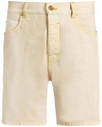 Balmain - Faded Denim Bermuda Shorts - Lyst
